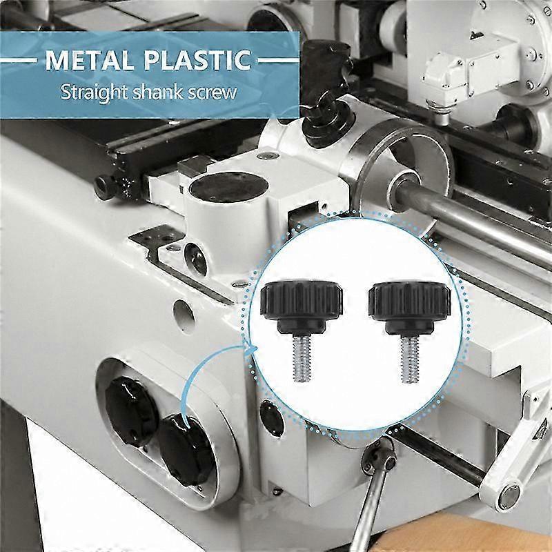 M4 x 10mm Knurled Thumb Screws, Round Head Clamping Knobs, 2 Pcs