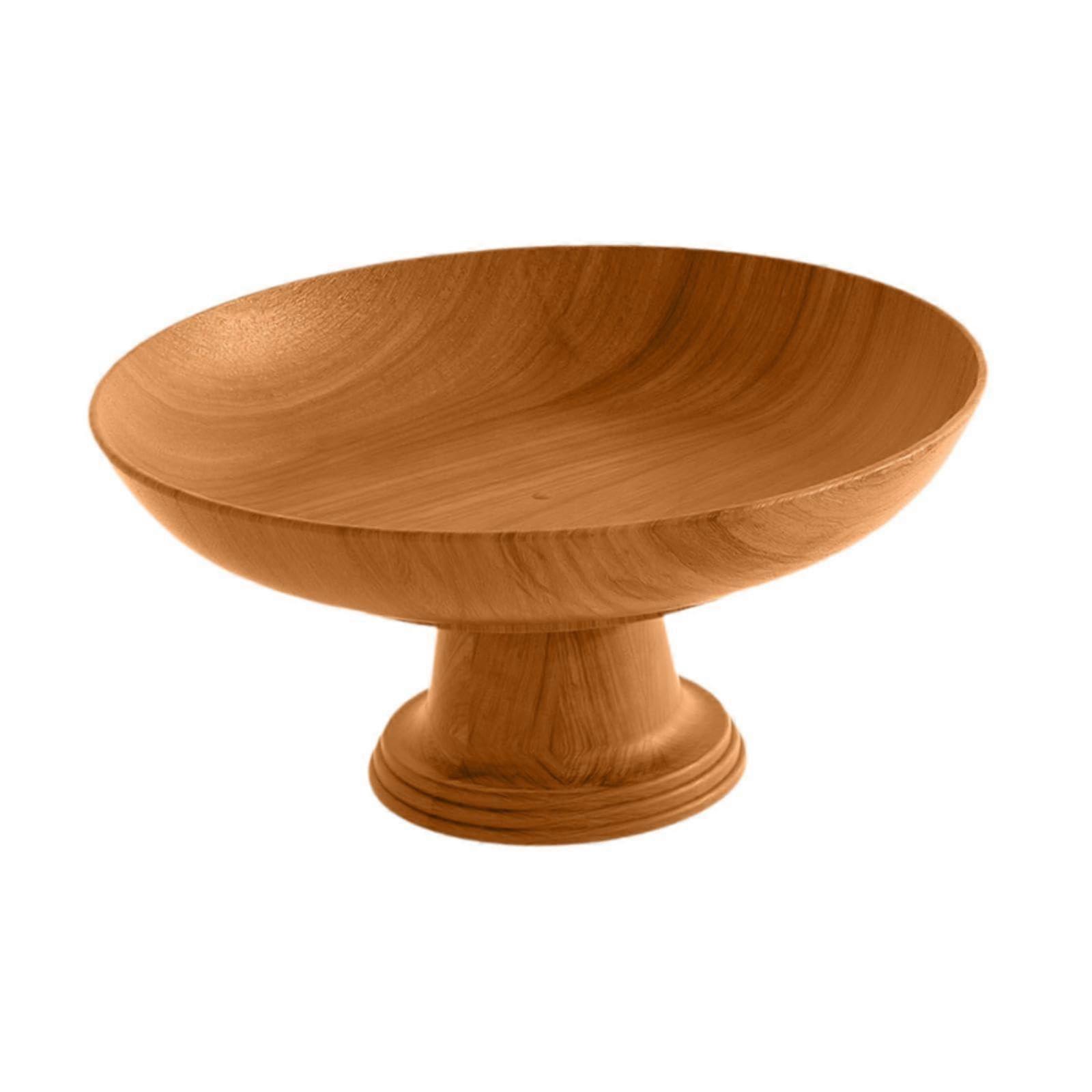 Large Capacity Pedestal Fruit Bowl with Removable Base, Round Cake Stand for Bread and Snacks Display