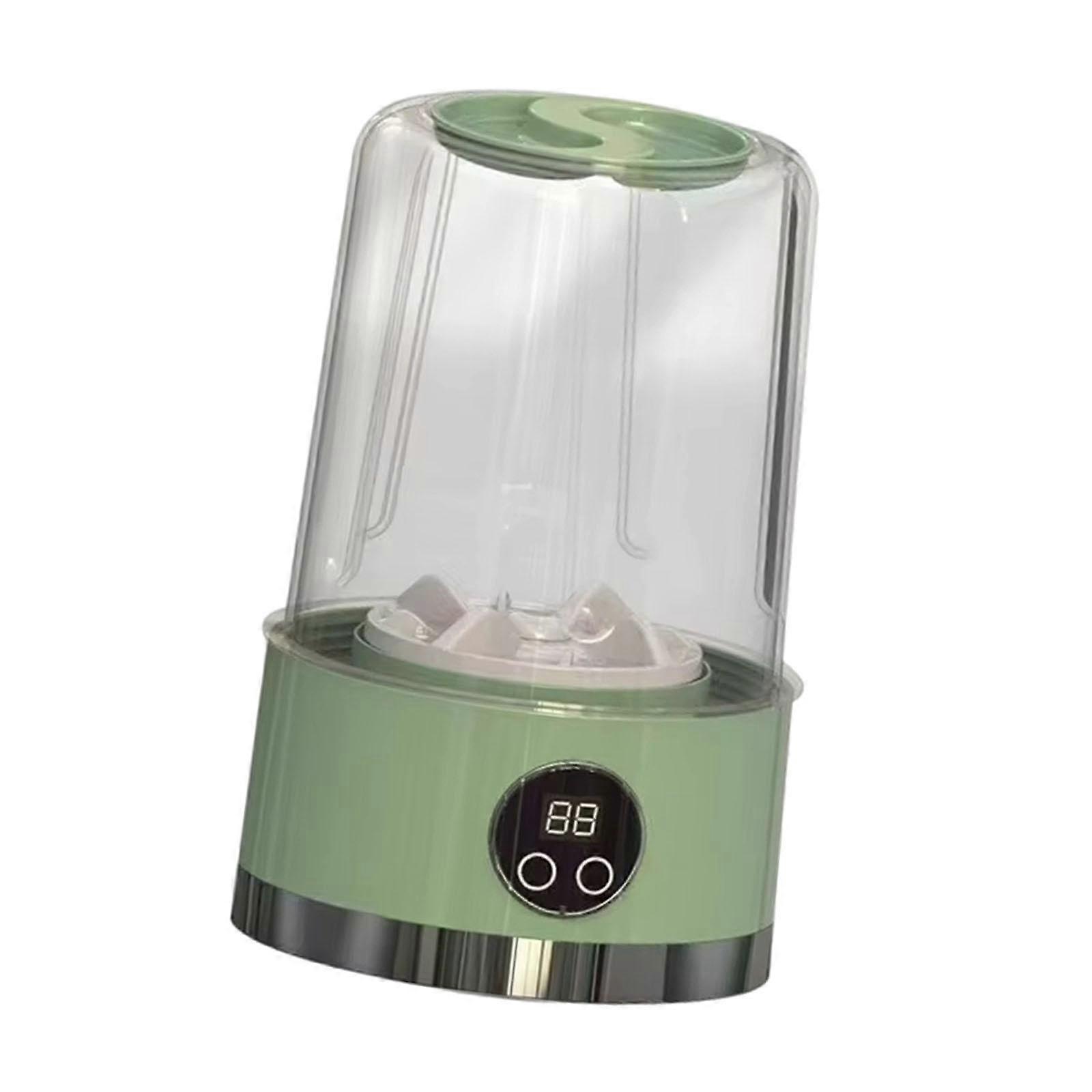 Mini Portable Washing Machine with Automatic Drain, Fast Wash, Dual Mode for Small Clothes, Green