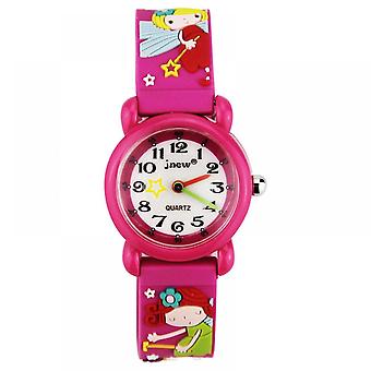 Veeki Cartoon rose rood horloge voor kinderen, waterdicht gedrukt horloge voor meisjes en jongens 2-12 jaar oud, beste cadeau voor kinderen