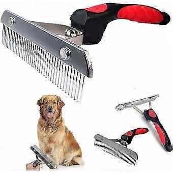 Bedste hundebørster til store hunde - langhårsplejerive med skridsikkert håndtag, stålkam til golden retriever, husky og schæferhund