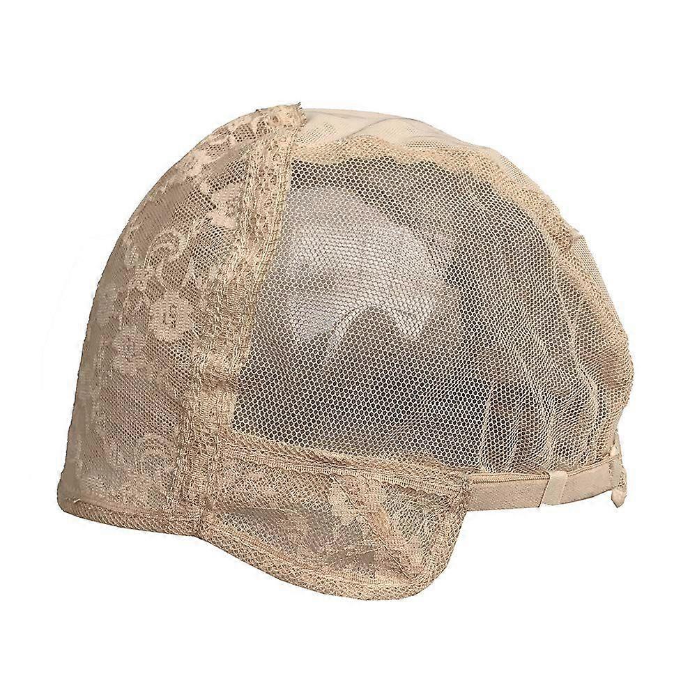 Double Lace Wig Cap with Adjustable Straps on Swiss Lace Back, Large Size