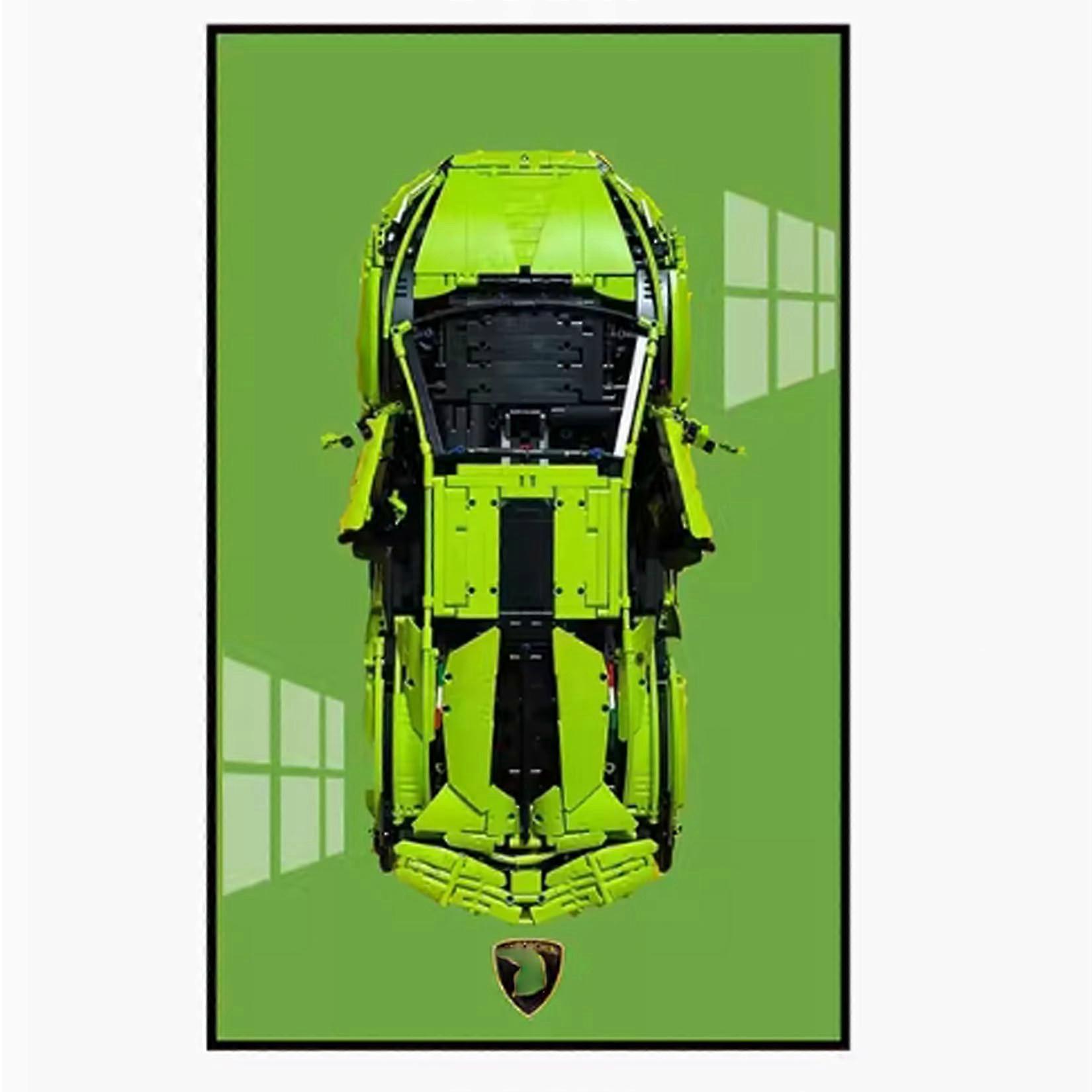 Display Stand Acrylic WallMount Board for  42115 Racing Car Model, SpaceSaving Gift D Style