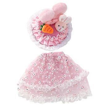 Lovely Rabbit Clothing For Pet Geese With Double Layer Construction And Stretchy Cloth Great For Special instances  Pink