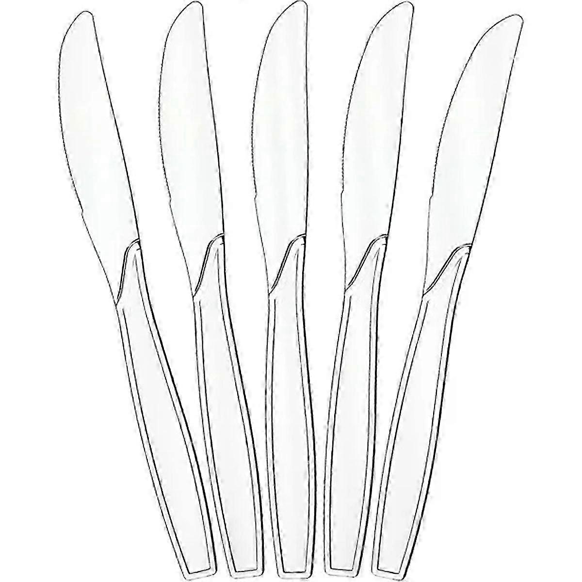 Disposable Clear Plastic Cutlery Knives for Events