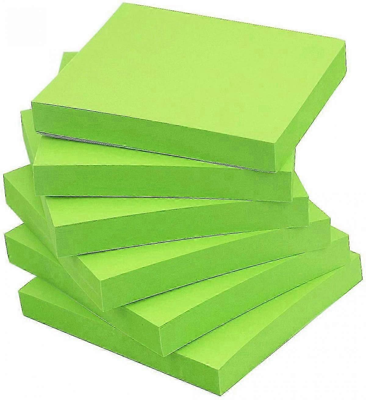 Sticky Notes 3x3 Self-Stick Notes Green Color 6 Pads, 100 Sheets/Pad