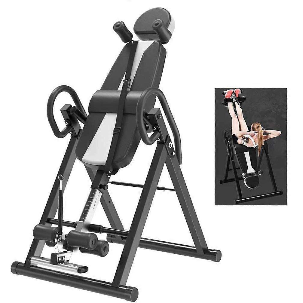 Inversion Table for Back Pain Relief, Adjustable Foldable HeavyDuty Design with Lumbar Support for Home Use
