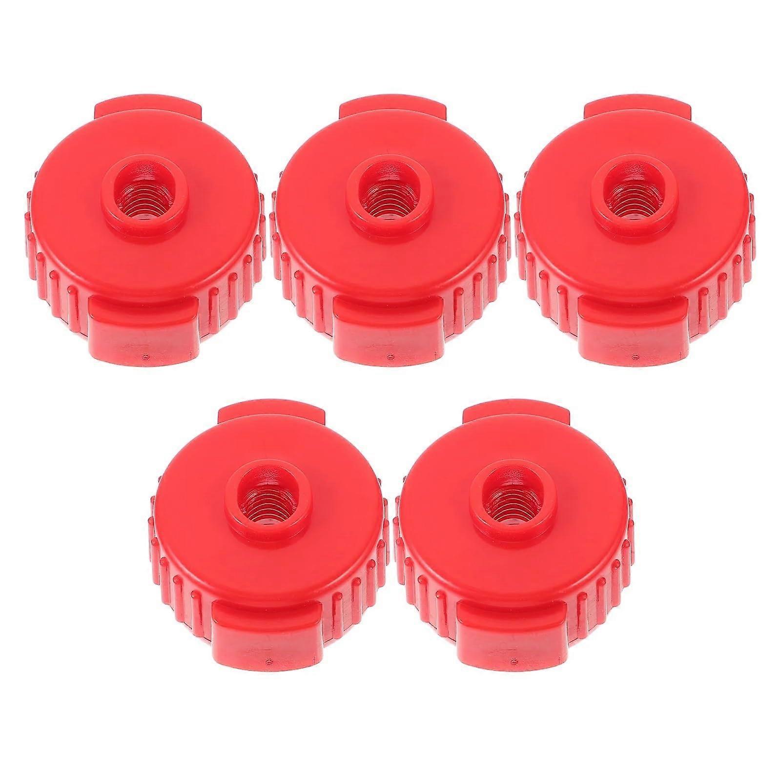 Quick Release Cymbal Nut Red 5 Pcs with Secure Locking for Fast Cymbal Changes and Easy Setup