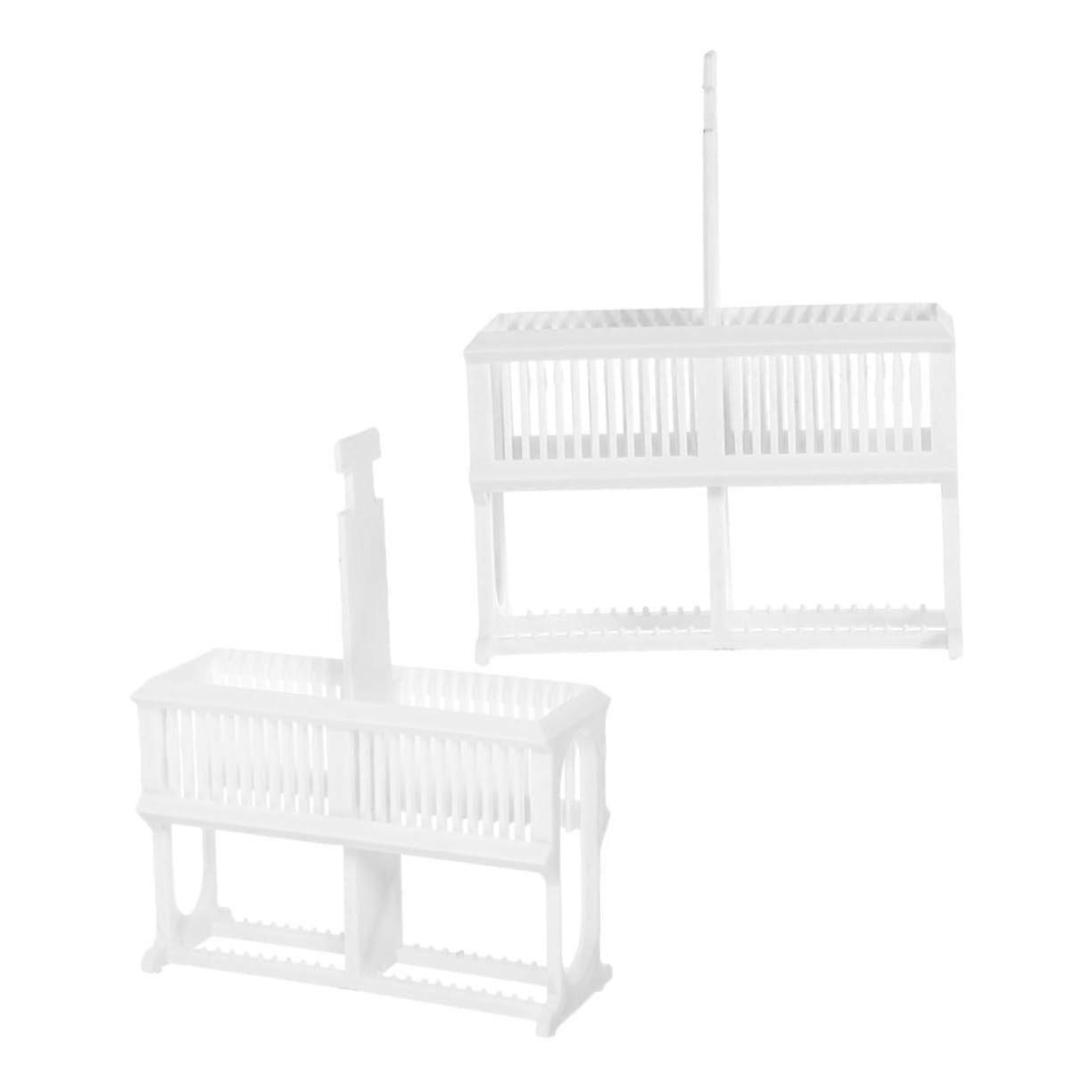 2pcs Plastic Microscope Slide Storage Rack Holder for Laboratory SpaceSaving Organized Storage
