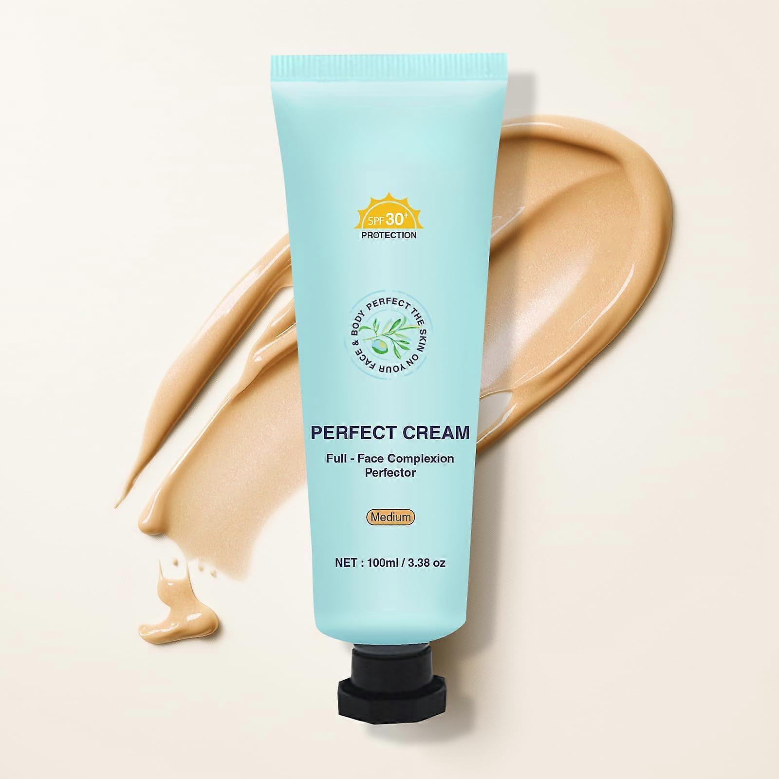 Tinted Sunscreen for Face SPF30 BB Cream Sweat Proof Hydrating Soft Matte Coverage Medium 100ml