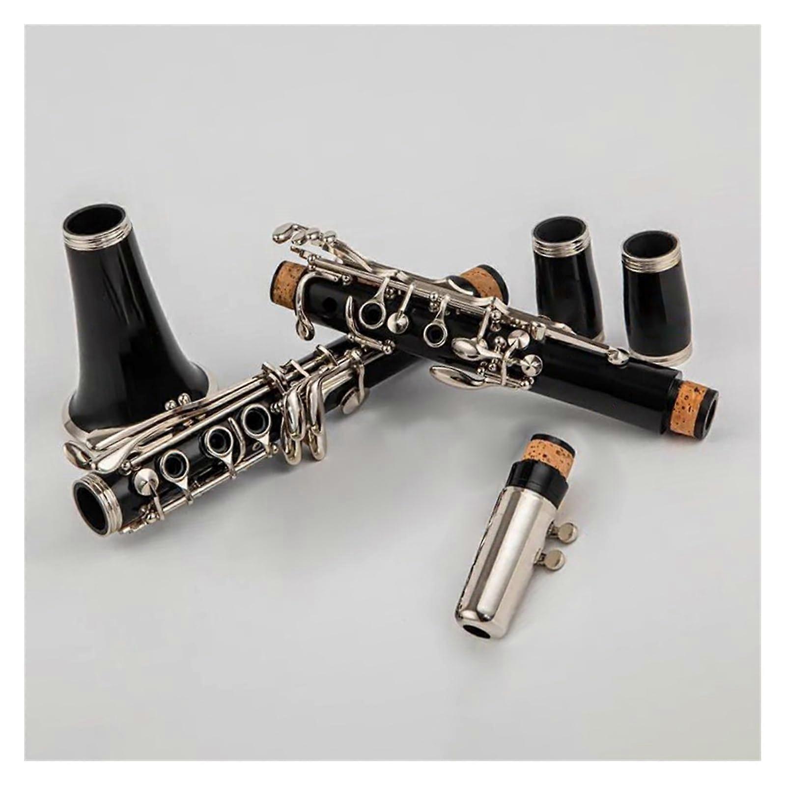 Professional Bb Clarinet 17 Keys Bakelite Body Nickel Silver Keys with Carrying Case