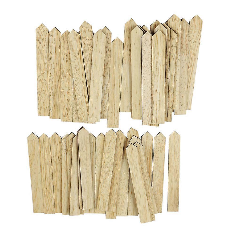 Decorative Plant Labels Wooden for Garden 50Pcs Rectangular Tags