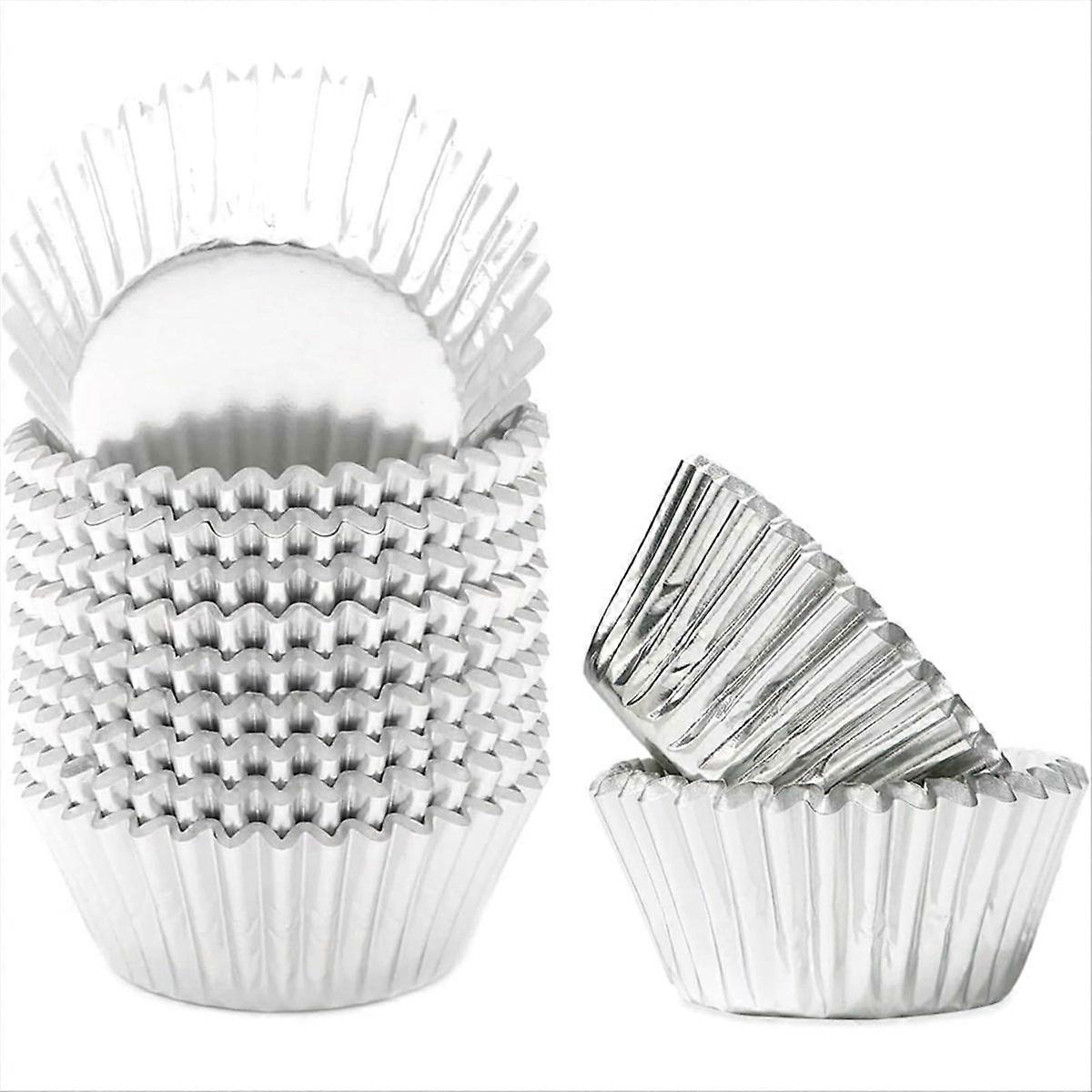 Mini 500pcs Silver Foil Cupcake Liners For Baking Baking Cups Thick A