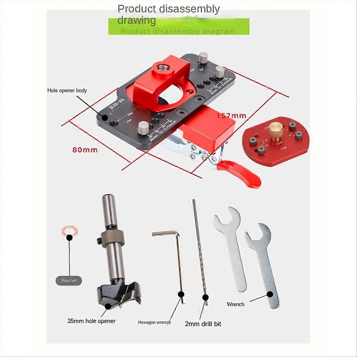 Woodworking 35MM Hinge Hole Opener Cabinet