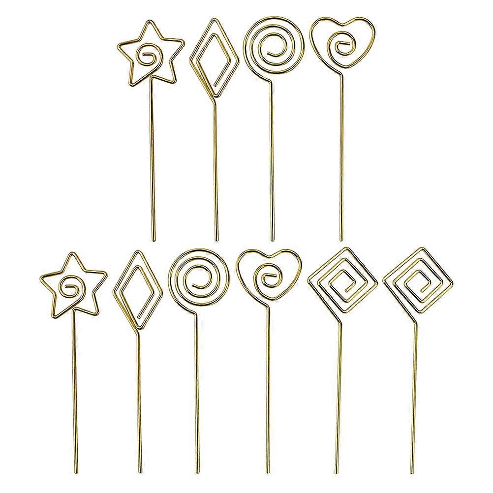 Golden Multi-Function Fruit Picks Decorative Memo Clips 20Pcs