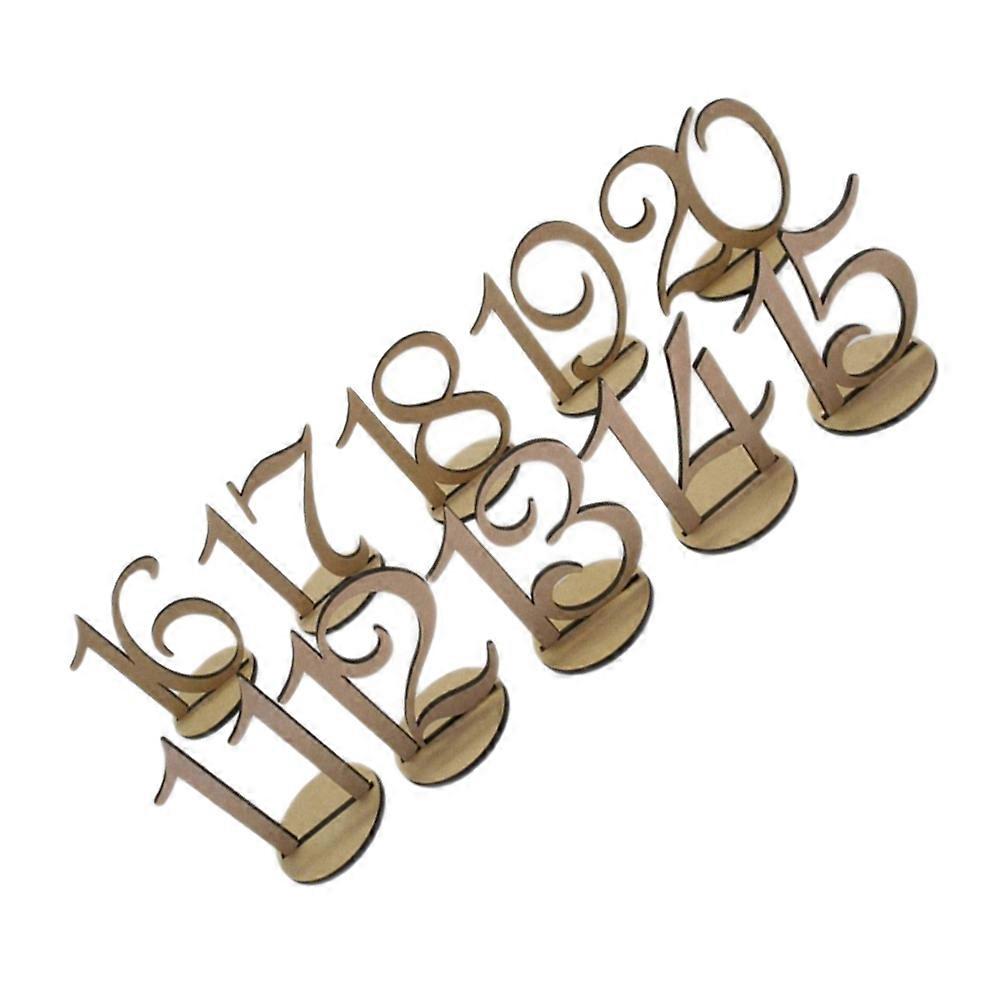 Wooden Digital Table Numbers for Wedding Decor 10Pcs Set