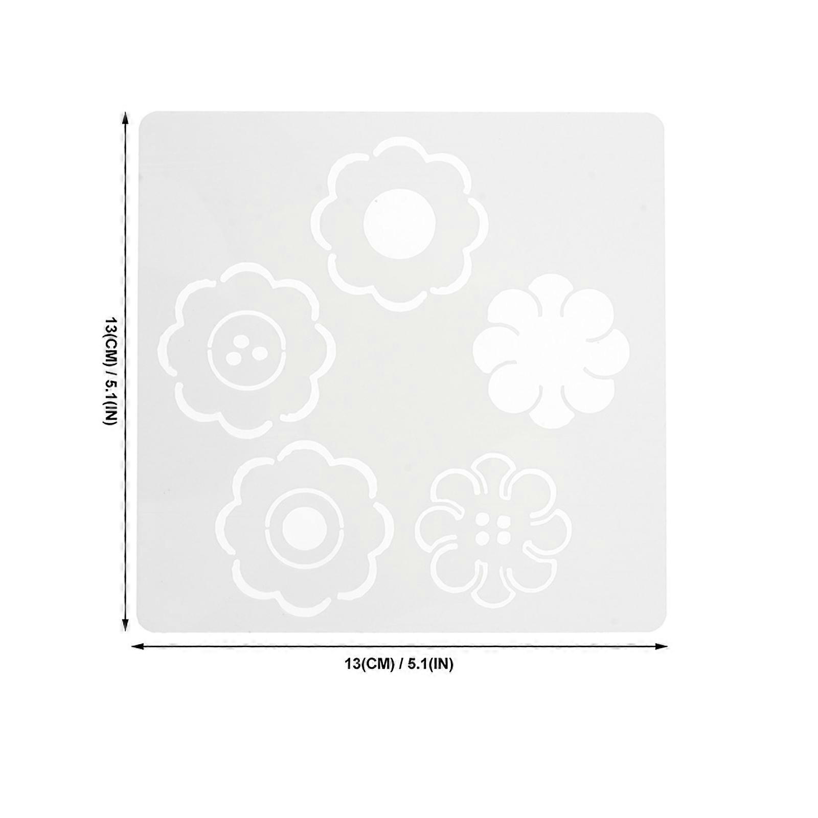 Flower Theme DIY Drawing Stencils for Craft Making 10Pcs Pack