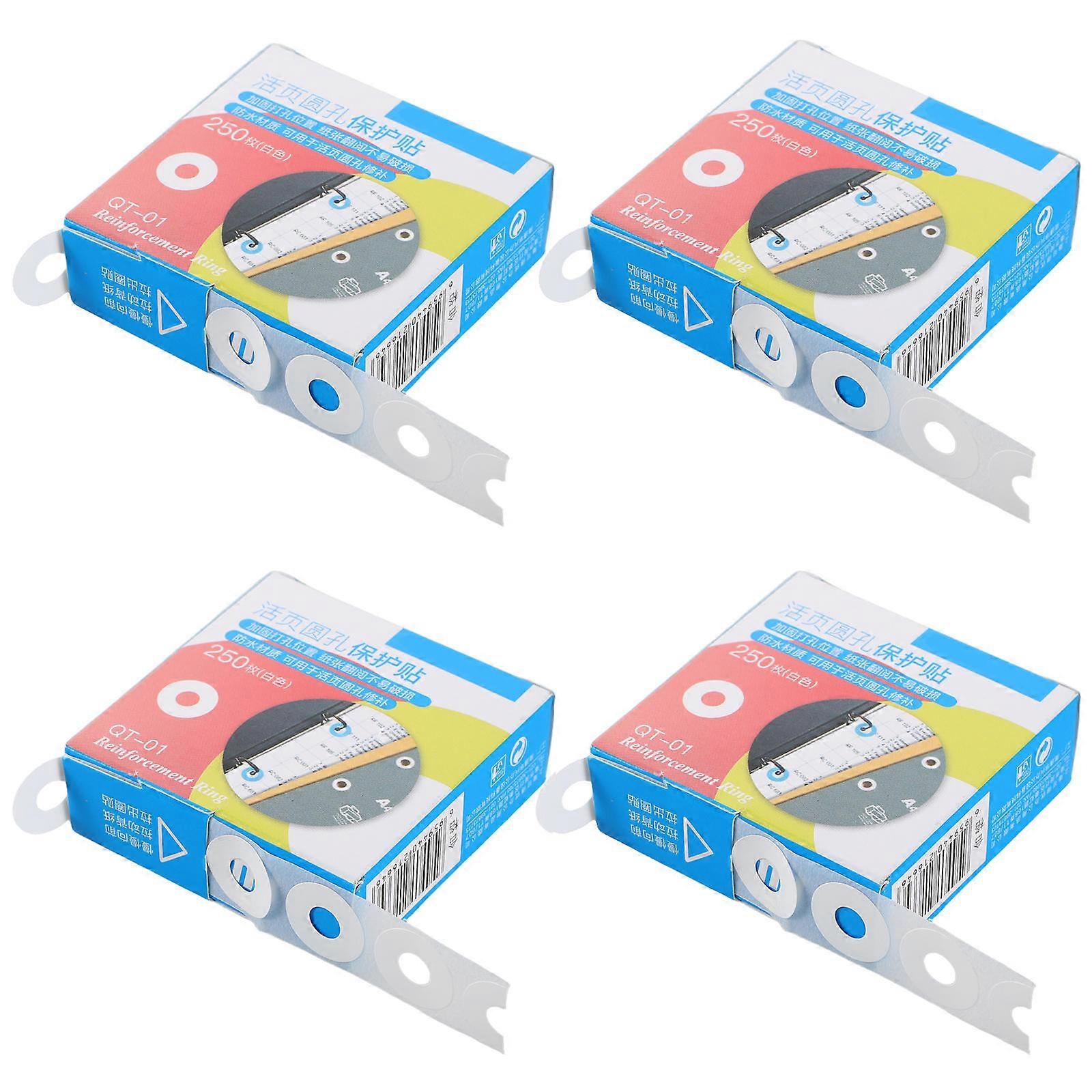 Hole Reinforcement Labels for Plastic Repair 12Packs White Self Adhesive