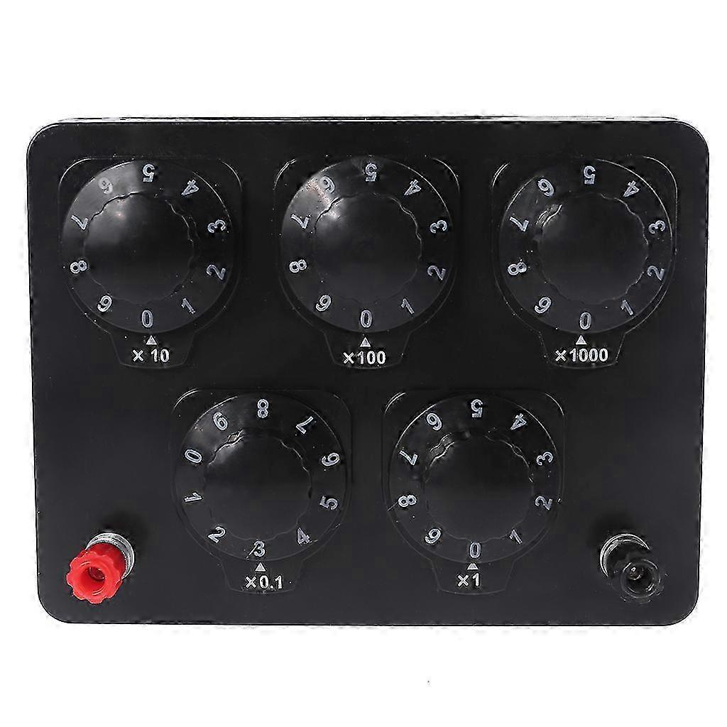 Lab Resistance Box Adjustable 5 Gears Rotary for Circuit Testing