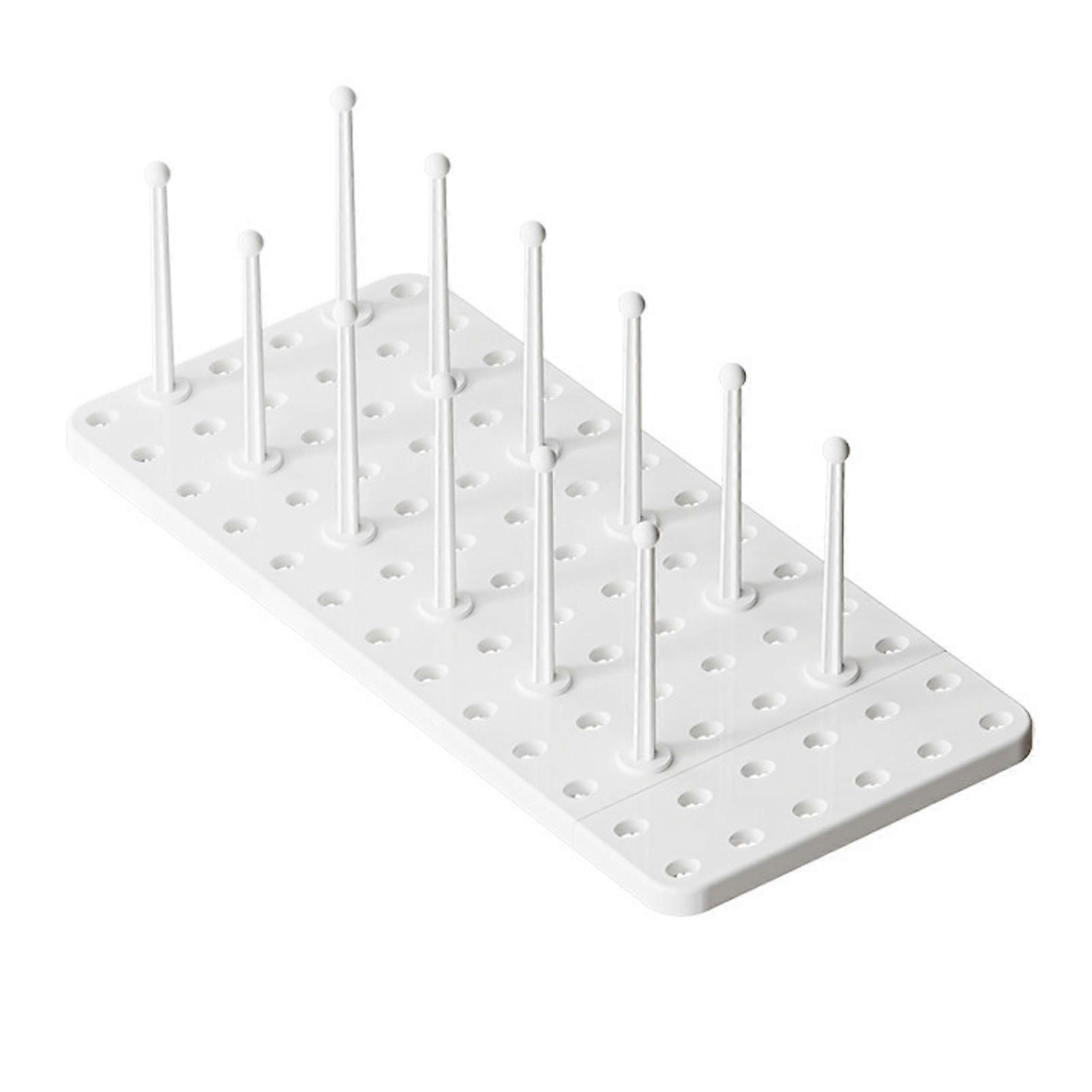 Expandable Dish Drying Rack Plate Bowl Book Holder Mesh Panel with Adjustable Posts