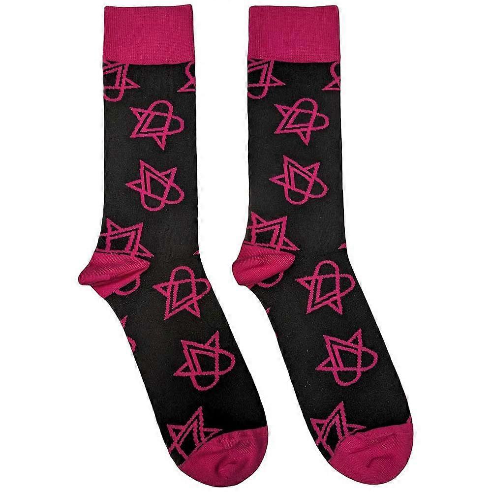 HIM Mini Pink Heartagrams Ankle Socks