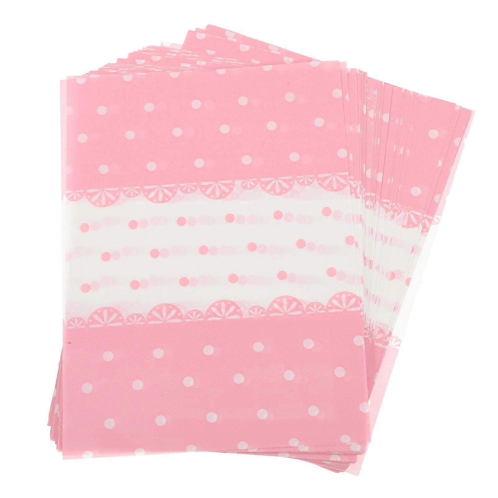 Pink Dot Pattern Candy Paper Wrapping for Kitchen Use 300 Sheets Packaging