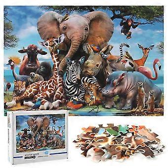 1000 Piece Jigsaw Puzzle Animal World Educational Puzzle for Adults and Kids Family Game Gift