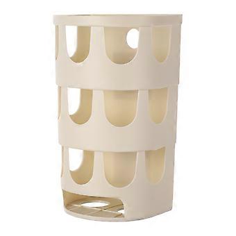 Hollow Grocery Bag Dispenser Wall Mounted Garbage Bag Organizer Trash Bags Holder(Khaki)