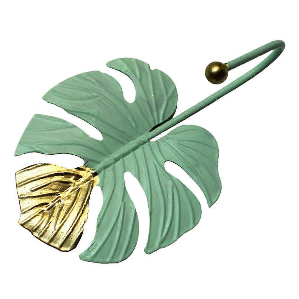 1pc Mini Leaf Shape Hook Wall Hook Clothes Hook Wall Hook for Home (Green)