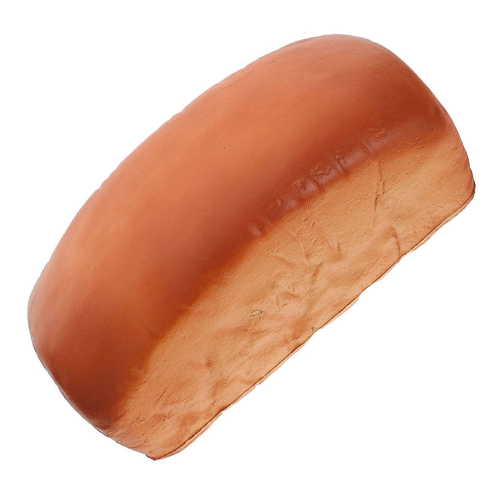 Orange Artificial Bread for Decoration 3Pcs PU Simulation Bread Model