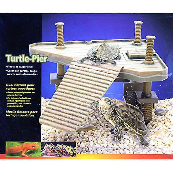 Floating Turtle Platform Triangular Dock for Reptile Basking 1 Piece Olive Green