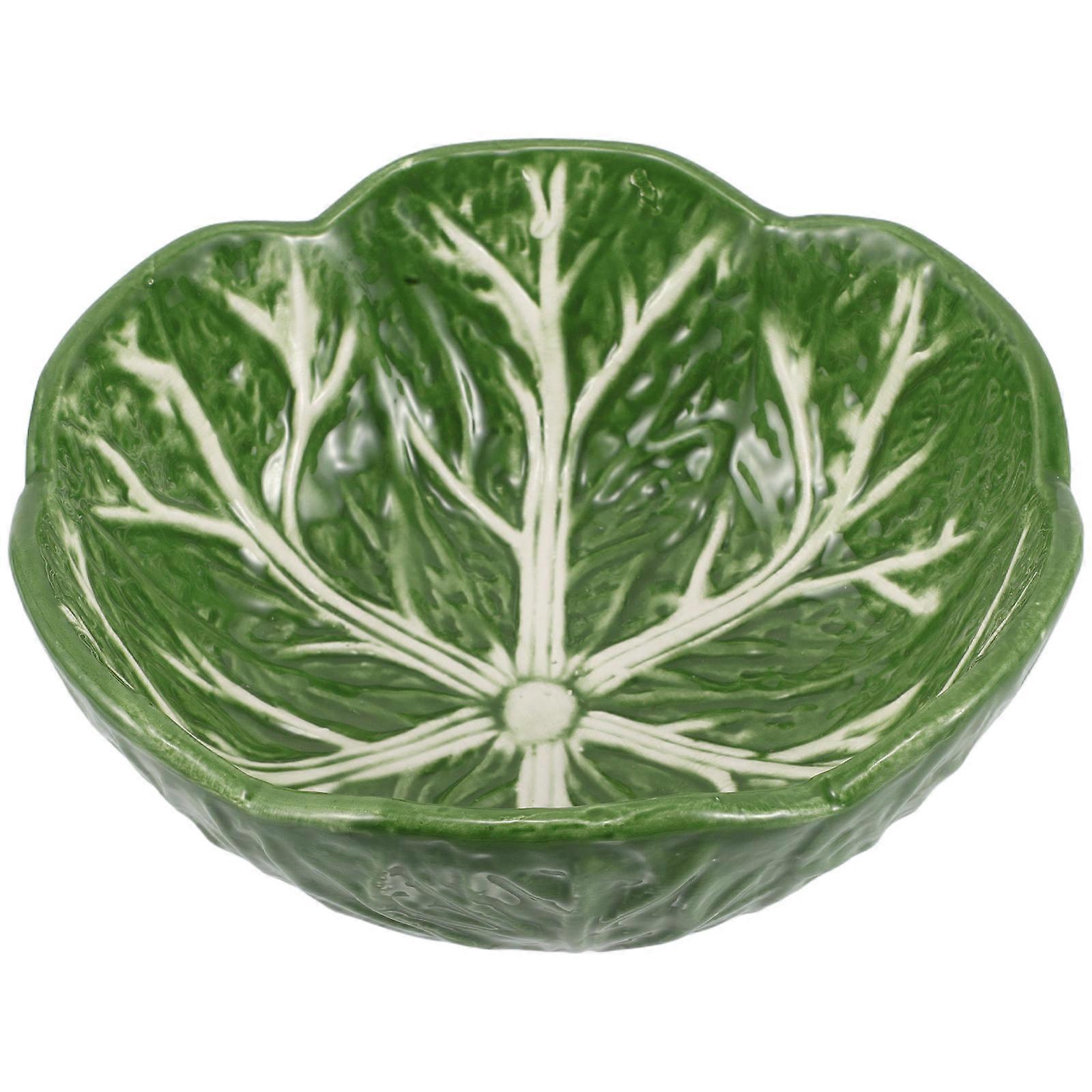 Green Ceramic Creative Cabbage Plate for Serving Candy Dish