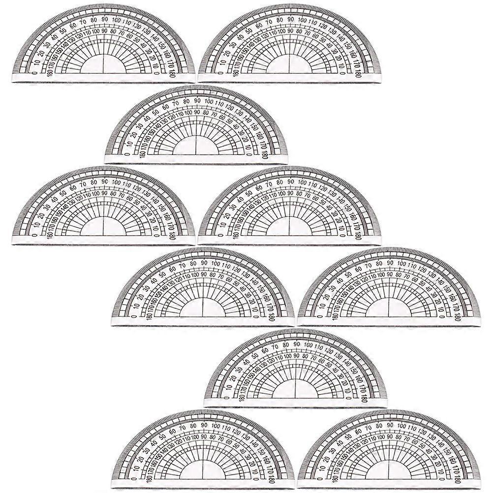 Math Protractor for Measuring Plastic Protractors 10Pcs Transparent Angle Tools