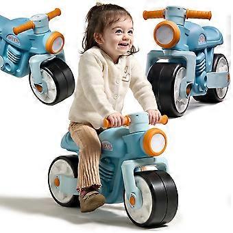 FALK Motor Prem1er Retro, veicolo giocattolo blu con ruote silenziose, adatto a bambini dai 1 anno in su.