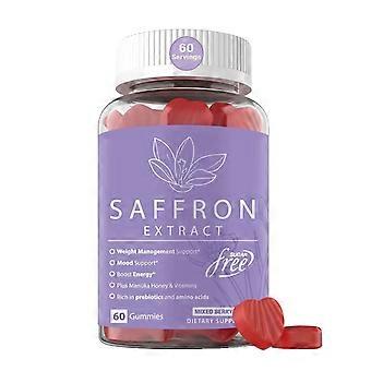 Saffraanextract voedingsgels en kauwtabletten, 60 stuks, voor een betere stemming en meer energie. ZT