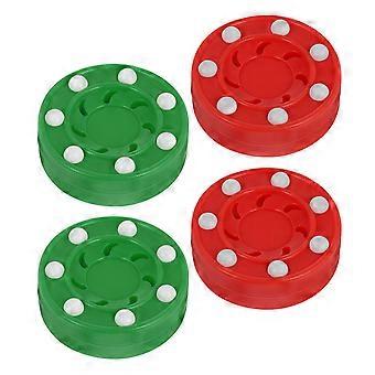 4pcs Ice Hockey Pucks: Lightweight Hard Hollow Plastic Pucks for Practicing and Training Street Hockey Balls for Indoor and Outdoor