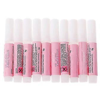 10PCS 2g Mini Professionnel Beauté Ongle Faux Art Décoration Conseils Colle Acrylique