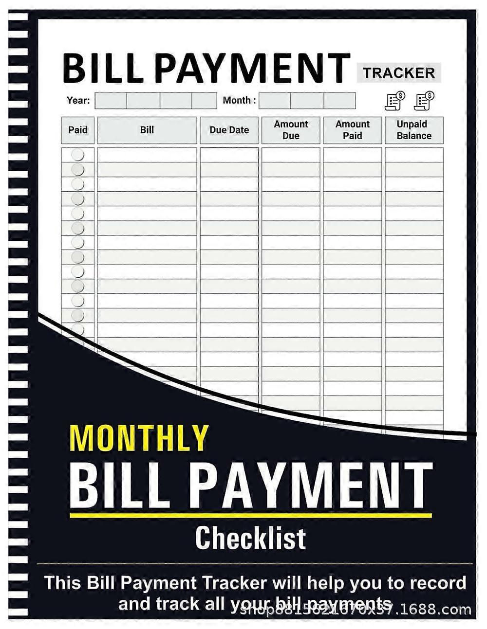 Budget Plan This Bill Tracker Notebook Monthly Bill Payment