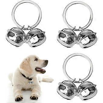 3 Set Loud Pet Bells for Cat Dog Pets Collar Charm Bells for Collars Tracker Chimes Decoration Training Anti-Lost Key Rings and Diy Projects with Swiv