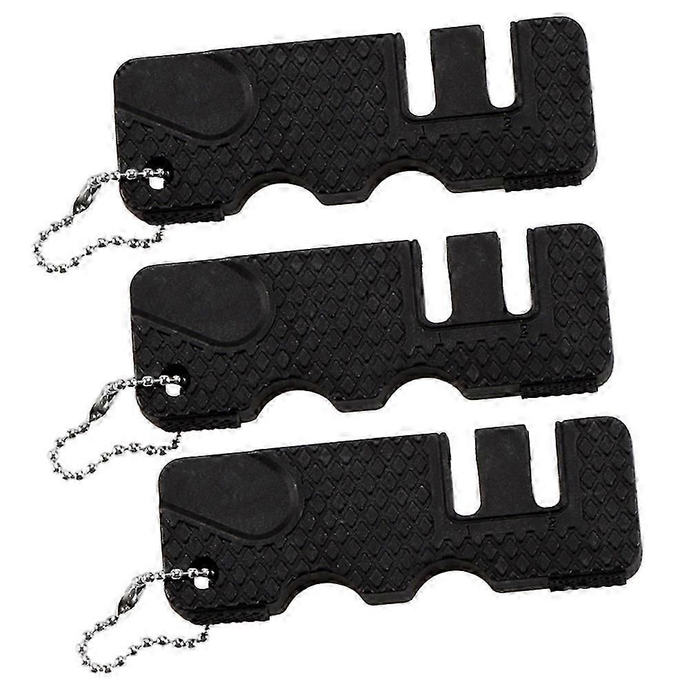 Mini Sharpener Cutter Sharpener for Home Use 3Pcs Black Kitchen Tool