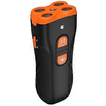 H6 Handheld 4-Head Ultrasonic Dog Training Device Anti-Barking Deterrent Device with LED Flashlight