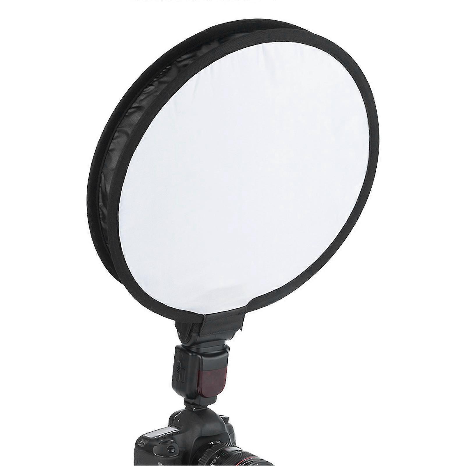 40cm portable foldable round shape speedlite softbox diffuser for camera flash light [MI]