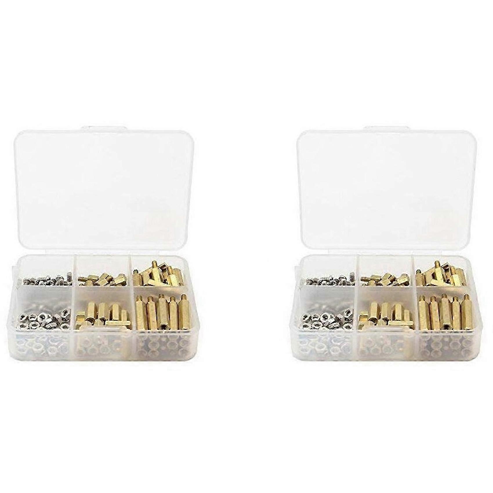 240Pcs Installation Tool compatible withRaspberry Pi 4 Model B/3B+/3B M2.5 Series Hex Brass Column/Nuts+Screws Accessories Kit