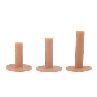 3 in 1 50mm / 65mm / 80mm Tees Kunststoff Ball Nägel Outdoor Sport Tees Trainingsgeräte Zubehör für Golfer (gelb)