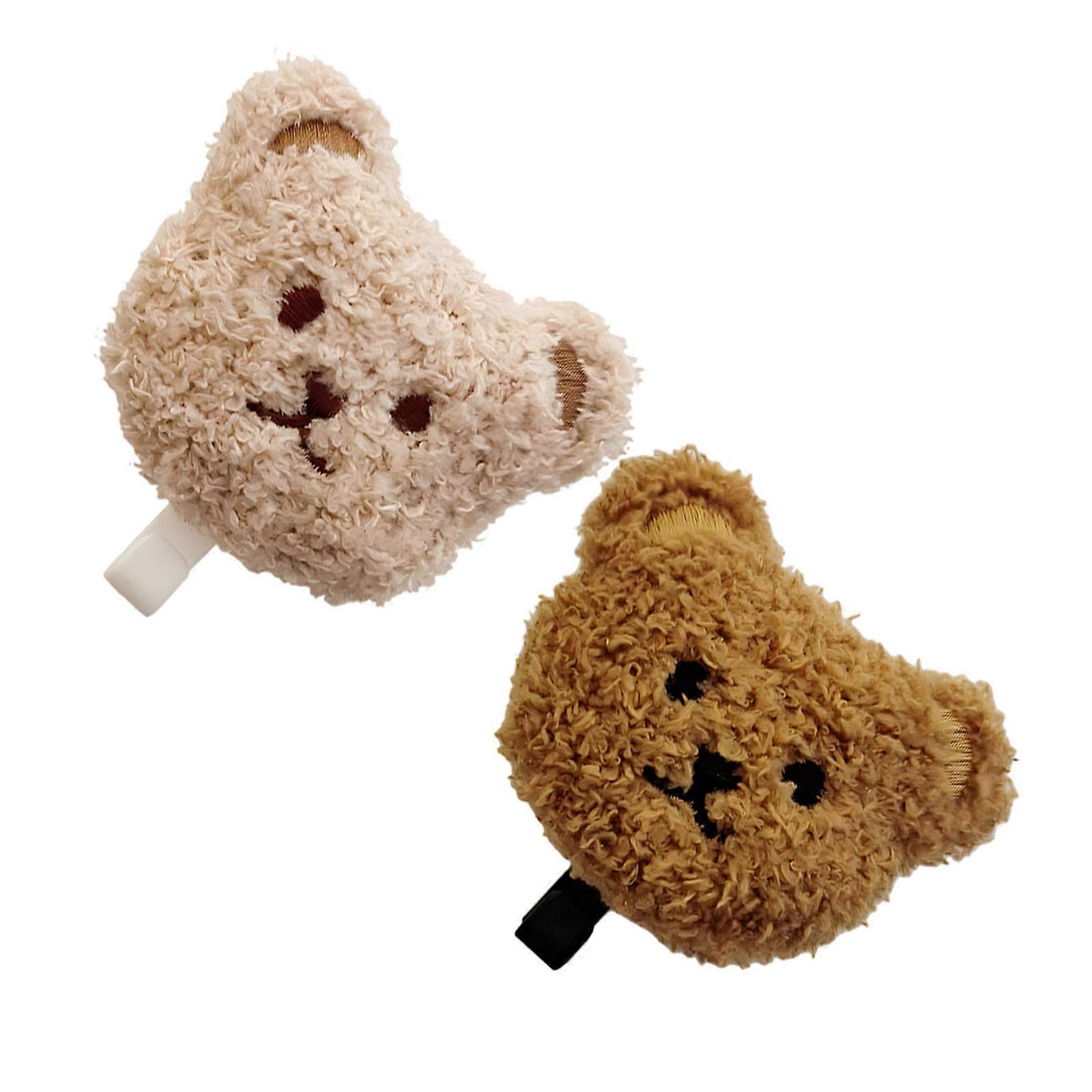 2pcs Plush Bear Hooks Sticky Hooks Bathroom Hooks Kitchen Wall Hooks Key Hooks