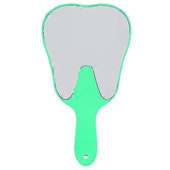 Compact and useful pocket mirror with plastic handle (green)