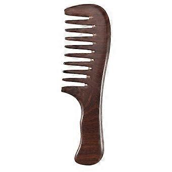 Sandalwood Wide Tooth Comb Curly Hair Portable Coarse Tooth Wooden Comb Hair Massage Tool Coarse