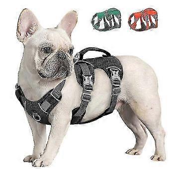 Reflektierendes Nylon-Hundegeschirr, ausbruchsicher, mit verstellbarem Griff, ideal gegen Ziehen.