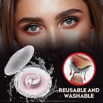 1 Pair False Eyelash Reusable Self-Adhesive Curly Natural Multiple Reversible Glue Free False Eyelashes compatible Girl kaesi