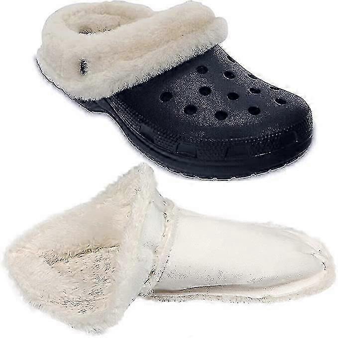 White Fur Insoles for Crocs Clogs Replacement